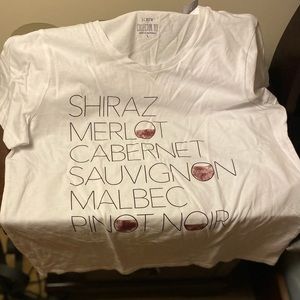 New with tags- red wine themed Tshirt